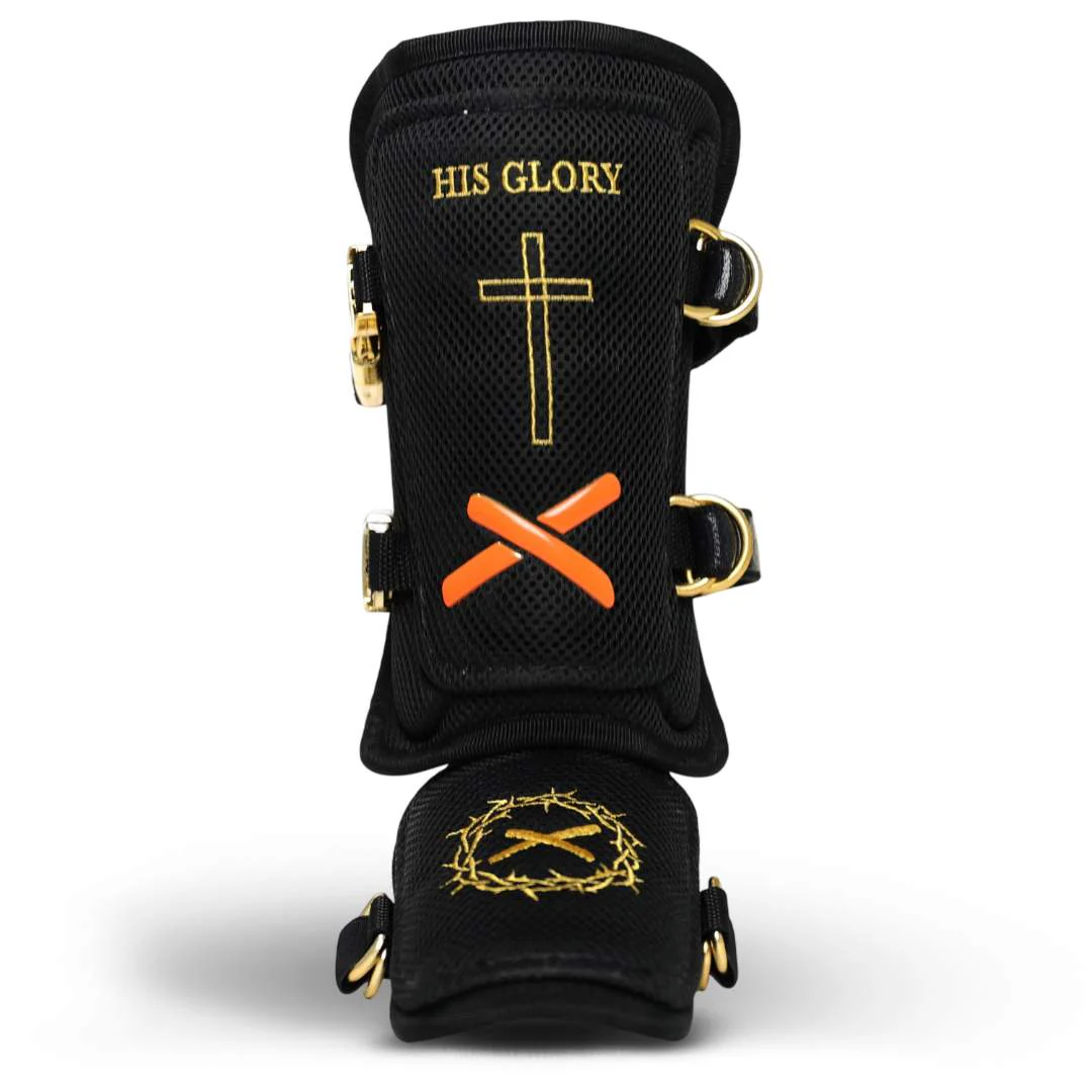 bible black binding edition leg guard