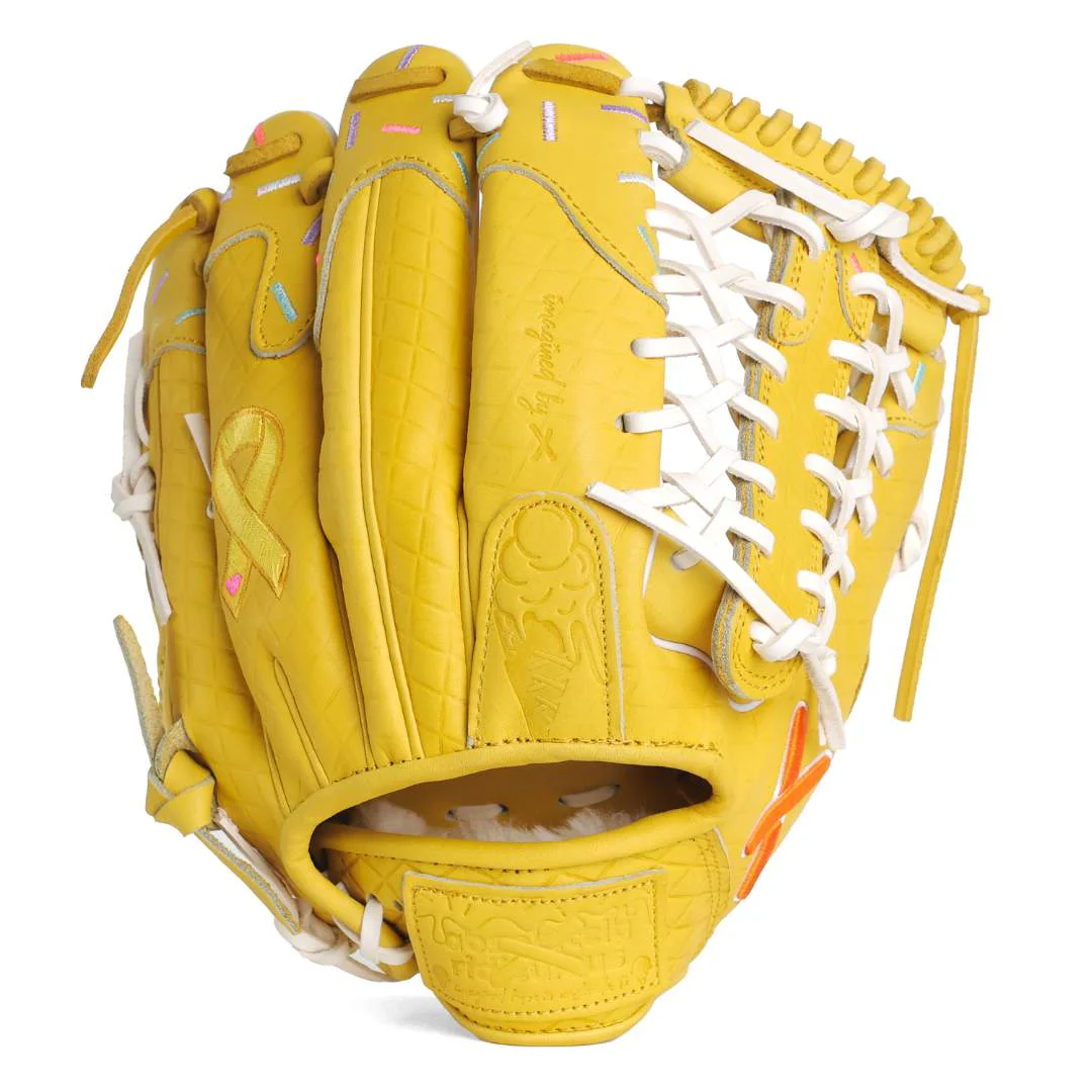 gold ribbon childhood cancer awareness glove - Image 11
