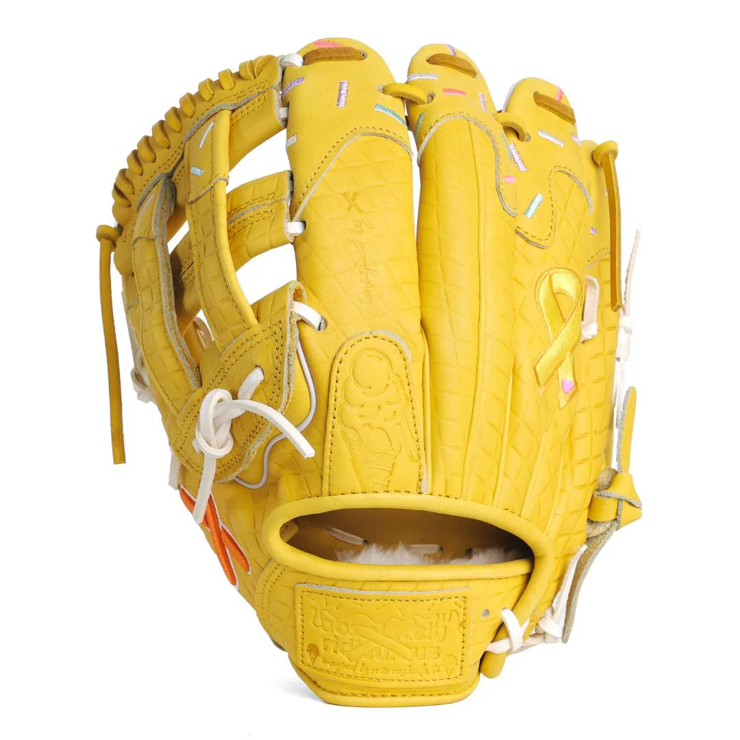 gold ribbon childhood cancer awareness glove - Image 8