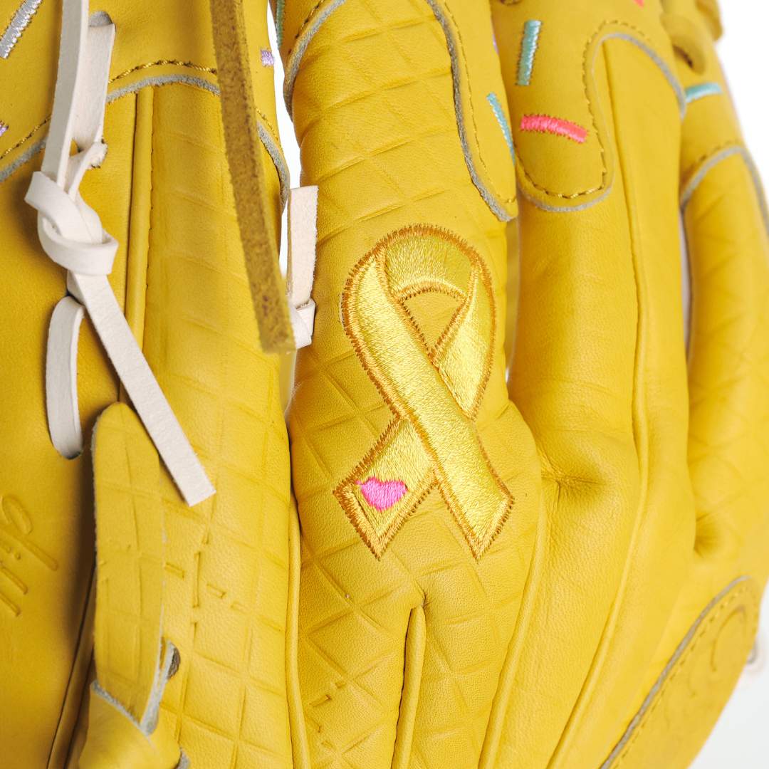 softball | gold ribbon childhood cancer awareness glove - Image 3