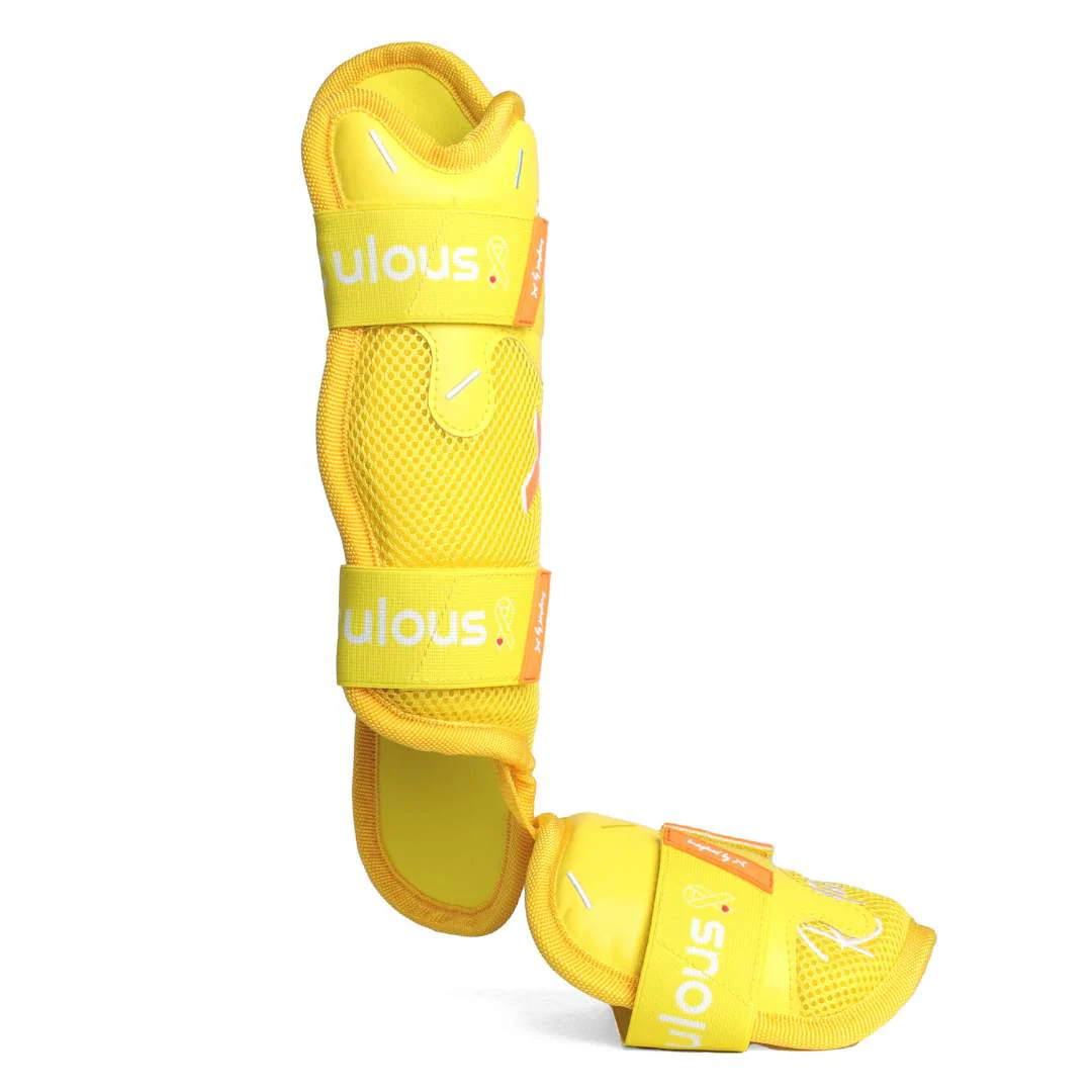 gold ribbon childhood cancer awareness drip model leg guard - Image 6