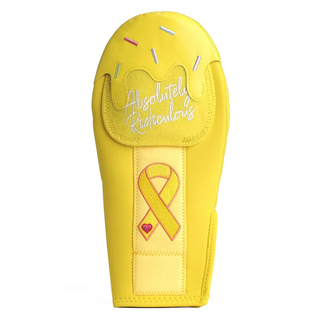 gold ribbon childhood cancer awareness sliding mitt - Image 3