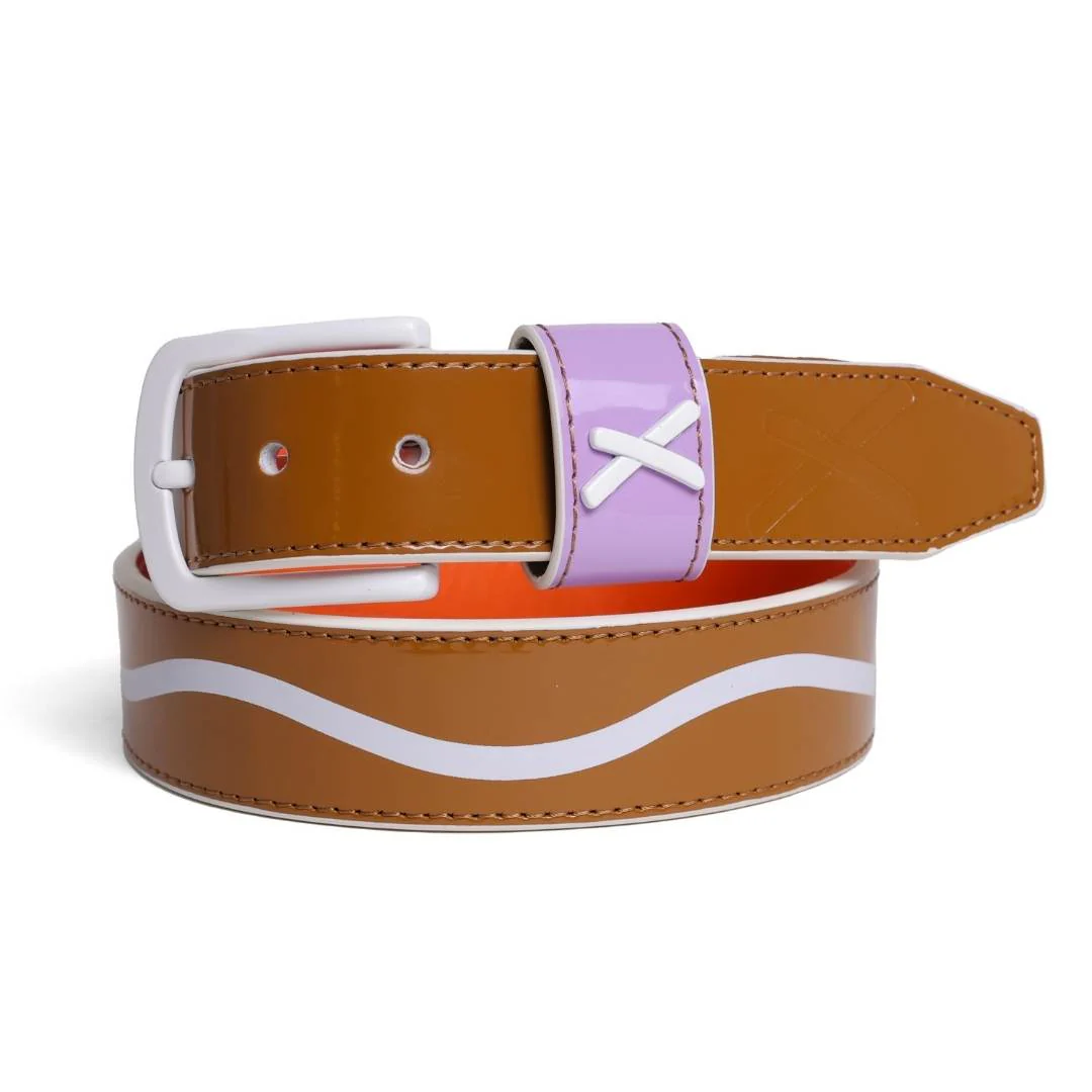 gingerbread man handmade leather belt