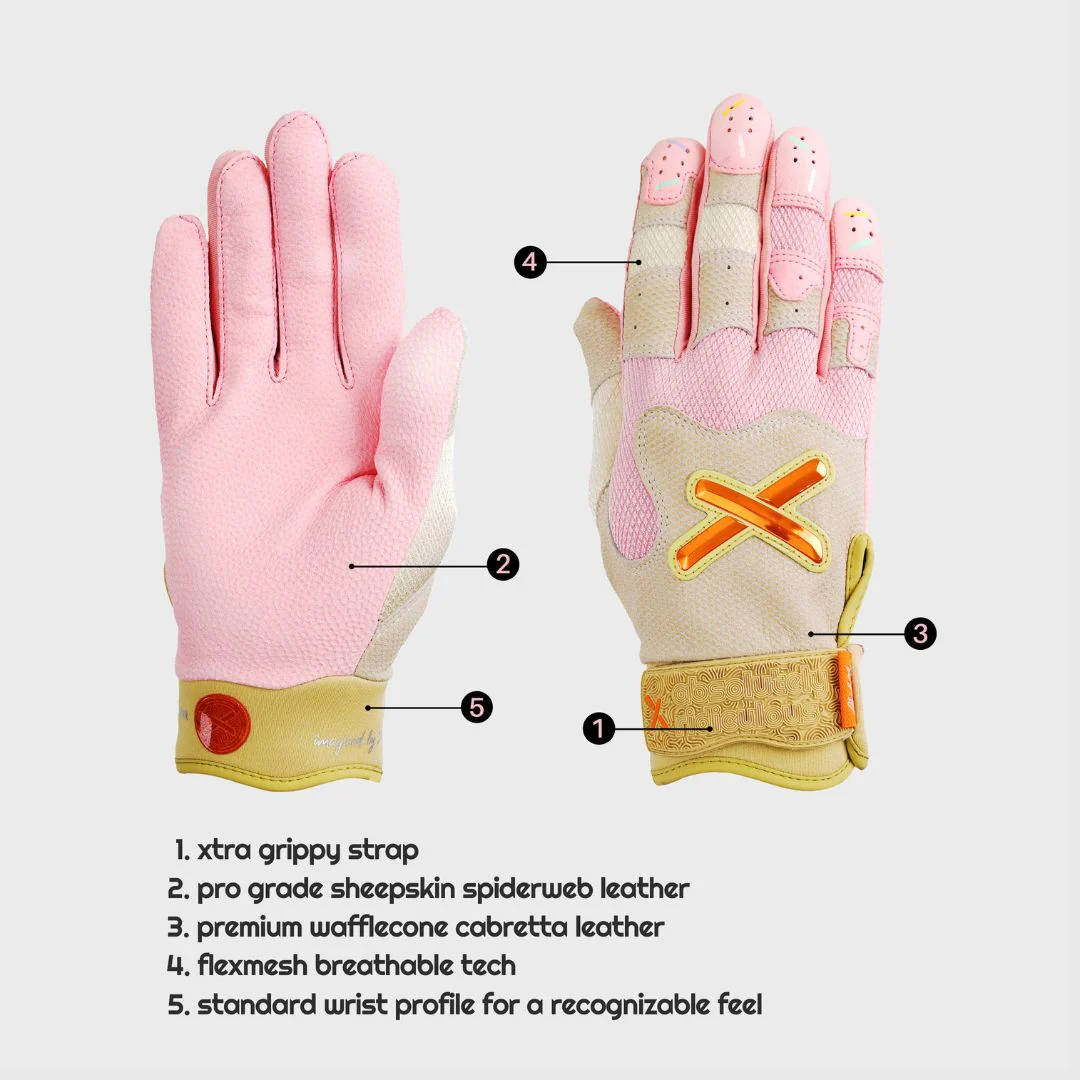 strawberry ice cream batting gloves - Image 3